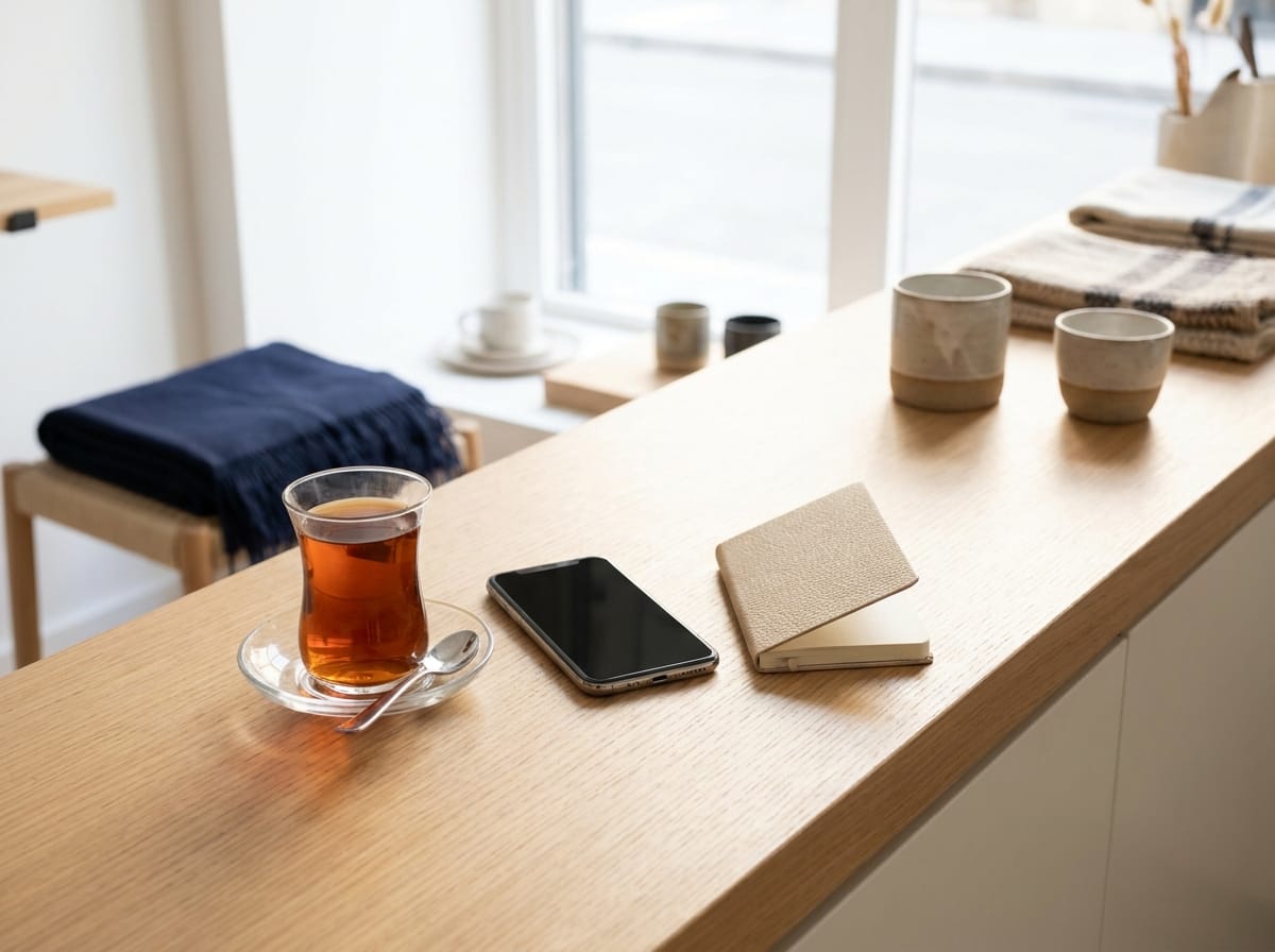Sabah çayının yanında telefona gelen kısa işletme raporu.